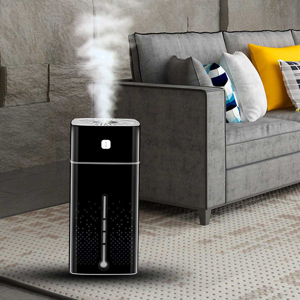 Purificateur d'Air et Humidificateur 2-en-1 avec LED 7 Couleurs